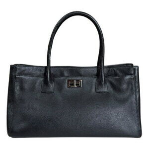 Chanel Executive Tote Bag Leather Black